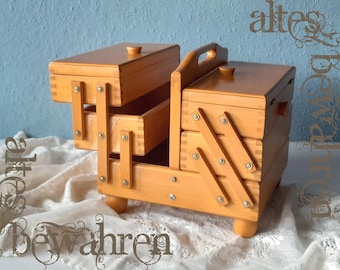 Beautiful, compact vintage sewing box