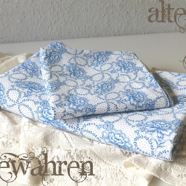 One (1) vintage farmhouse bedding set in blue