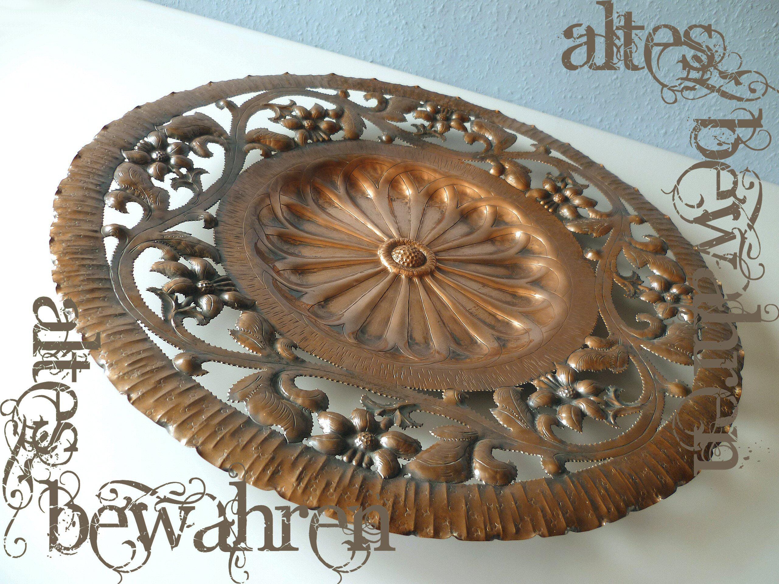 XL copper wall plate by Egidio Casagrande