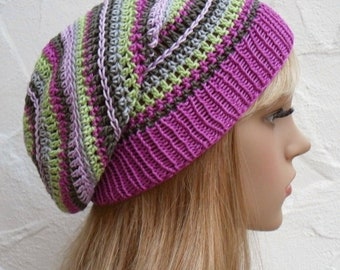 Beanie, bunt, 100% Baumwolle