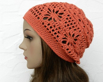 Crochet hat, scampi, 100% cotton