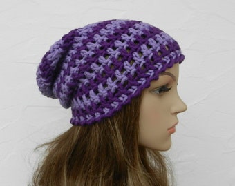 Beanie, lavendel, violett, Schurwolle Mix