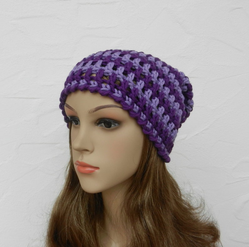 Beanie, lavendel, violett, Schurwolle Mix Bild 4