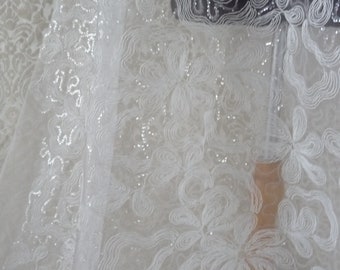 Spitze für Brautkleid, Tüllrock, Blumenmädchen Kleid, Spitze, lach, ivory, Brautspitze, Brautkleid, bestickter Stoff, Brauttüll, Meterware