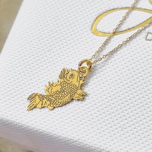 KOI FISH - Necklace gold 585 14K gold , gold 333 8K gold