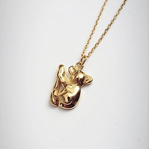 KOALA BEAR necklace- sterling silver /24K gold/ 18K rose gold