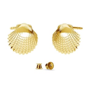 SEASHELLS- earrings sterling silver, 24K gold, 18K rose gold
