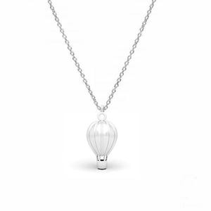 HOT AIR BALLOON necklace- sterling silver, 24K gold, 18K rose gold