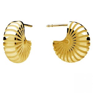 SNAIL SEASHELLS- earrings sterling silver, 24K gold, 18K rose gold