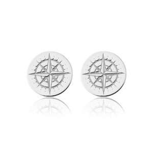 COMPASS earrings- silver, 24K gold, 18K rose gold