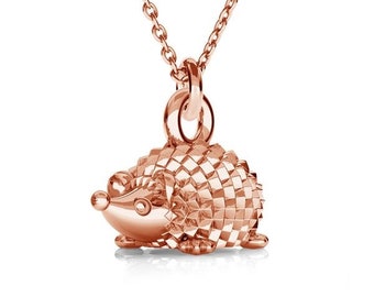 HEDGEHOG necklace- sterling silver / gold/ rose gold