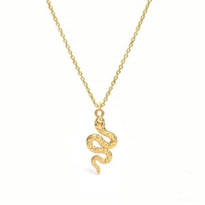 SNAKE necklace- sterling silver, 24K gold, 18K rose gold