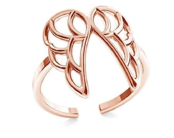 ring WINGS- adjustable ring sterling silver, 24K gold, 18K rose gold