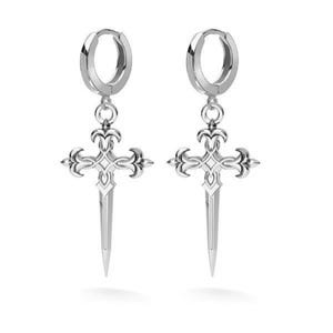 Daggers  men's earrings Crucifix, sword earrings