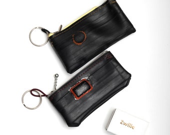 Key case made from recycled bicycle tubes