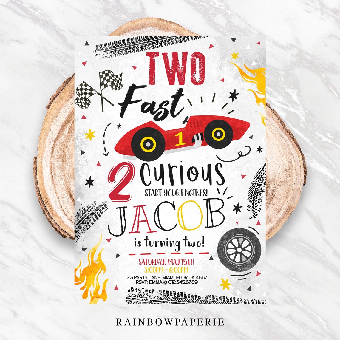 two-fast-invitation-two-fast-birthday-invitation-printable-etsy