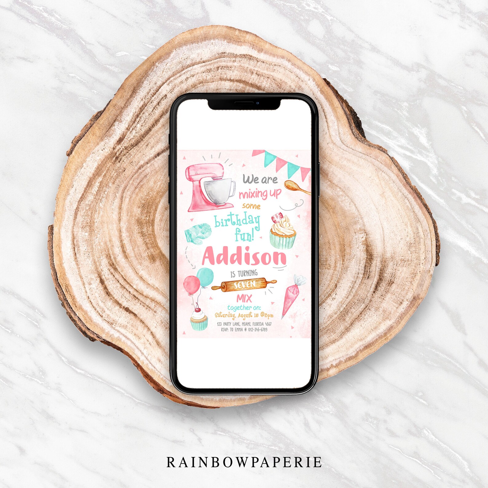 Baking Invitation Baking Birthday Invitation Printable Girl - Etsy
