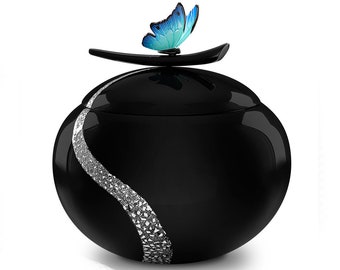 Butterfly Cremation Urn: Fiberglass Adult Urn, Choice of Colors