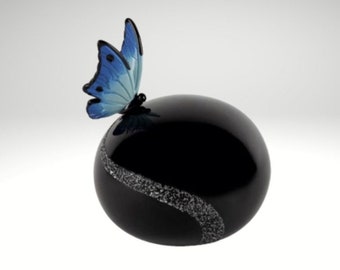 Butterfly cremation urn keepsake with your choice of 3 different standard colors available, for humans and pets