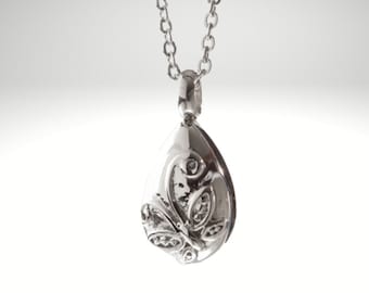 Butterfly cremation urn necklace,  Pendant Urn for Ashes, Necklace, Memorial Jewelry, Keepsake, cremate