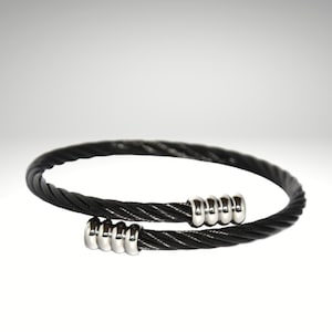 Bransoletka z czarną urną kremacyjną: Pamiątkowa pamiątka ze stali nierdzewnej