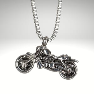 バイク用火葬ペンダント 骨壷 遺灰用 ネックレス メモリアルジュエリー 記念品 禅 癒し 火葬 バイカー