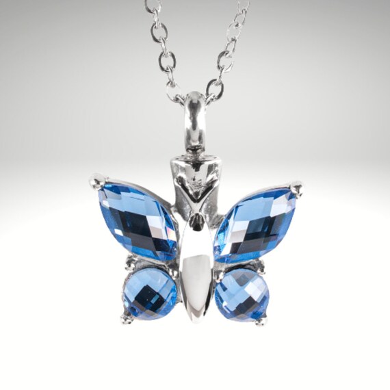 Butterfly Cremation Urn Jewelry, Necklace, Memorial Jewelry