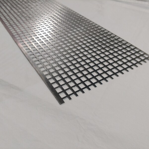 Decorative Aluminum Square Perforated Metal Sheet 1/2" Square Hole 1/16" Thick Variation Sizes