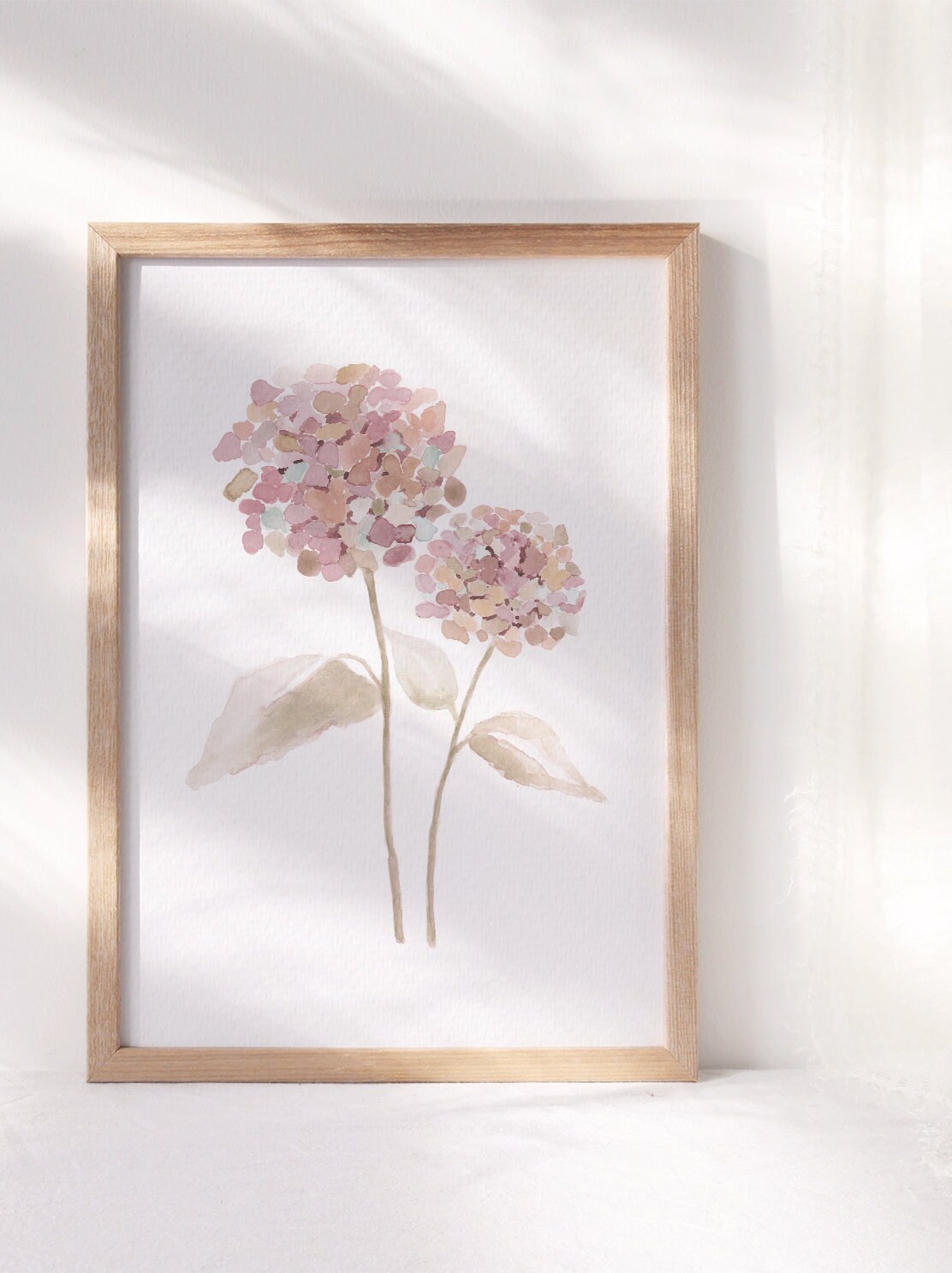 Watercolor Art & Collectibles Painting Baby Girl Nursery Artwork Modern