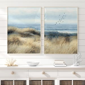 Pesci Astratti Turchesi – Set di 2 Stampe | Arte da Parete Costiera Minimalista | Poster Moderni | Estiva Oceano per Casa & Casa al Mare