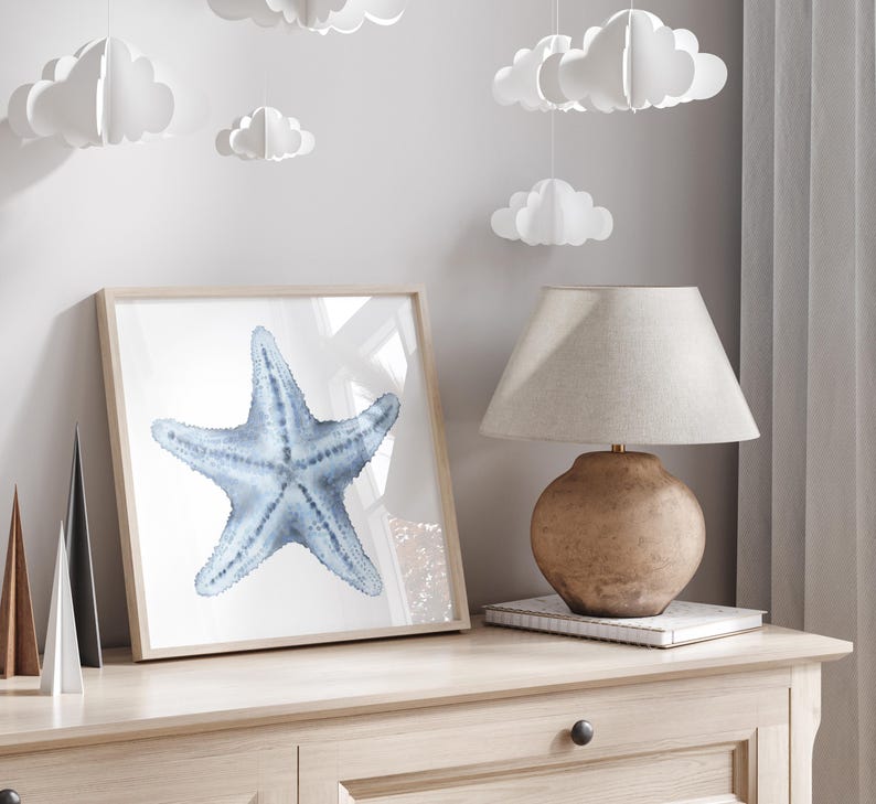 Coastal & Beach Wall Art Set of 4 Prints – Blue Ocean Decor With ...