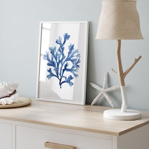 Hand Drawn Coral Art Print – Modern Coastal Botanical Wall Art, Small and Extra Large Print for Home Decor, Marine Painting