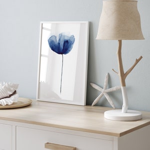 Lotus Blume Abstrakt, Aquarell Kunstwerk, Blumendruck, Botanische Wandkunst