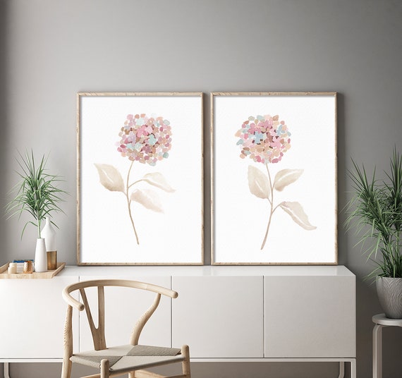 Watercolor Art & Collectibles Painting Baby Girl Nursery Artwork Modern