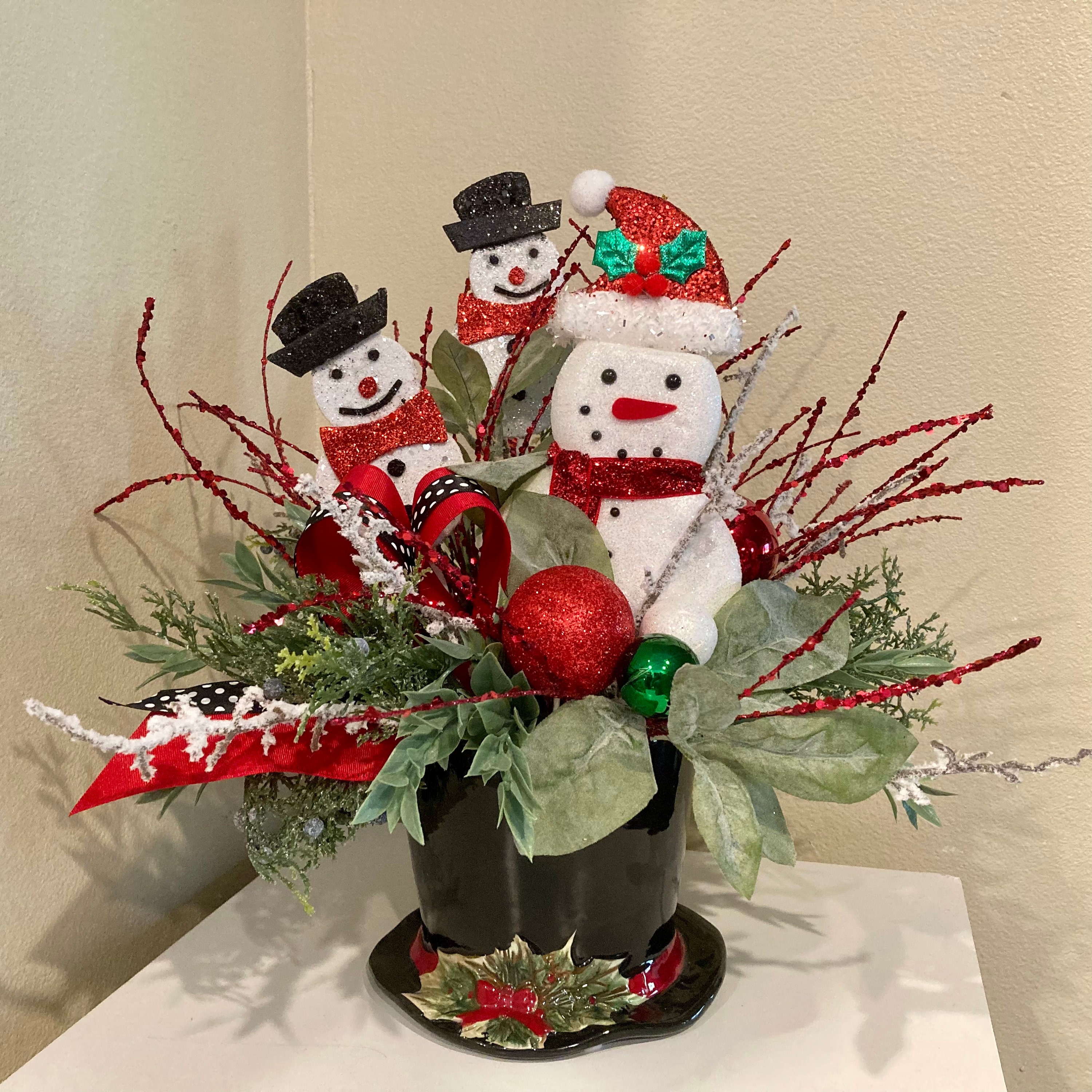 Snowman Centerpiece Winter Centerpiece Christmas | Etsy