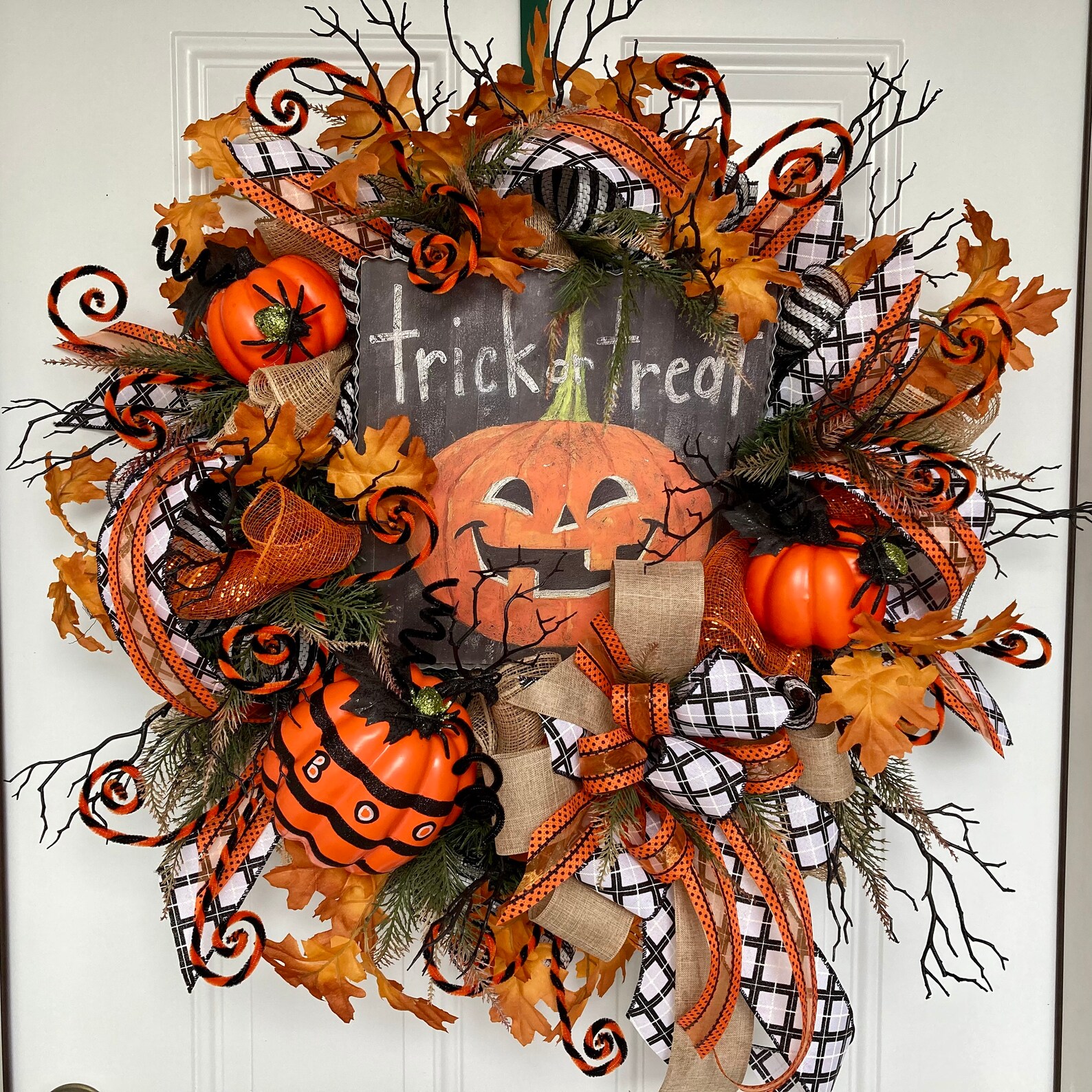 Round top collection Halloween Halloween wreath Halloween Etsy