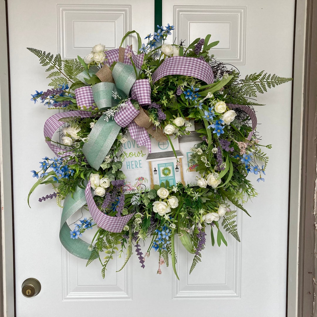 Spring Wreath, Summer Wreath, Spring, Summer, House Warming Gift, Gift ...
