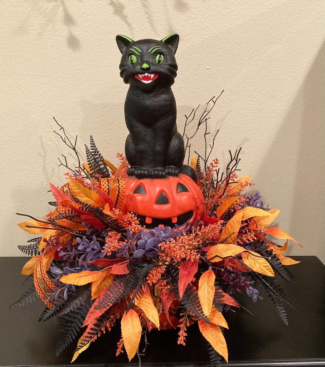 Black Cat, Halloween Centerpiece, Halloween, Halloween Decor