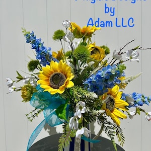 Sunflower centerpiece, sunflowers, sunflower decor, home decor, table decor, centerpiece, summer, summer decor, summer centerpiece
