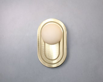 Ellipse Wall Sconce - Brass Globe Wall Lamp Vanity Light Fixture, Wall Lighting, Wall lamp, Wall Light , Small Wall Lighting