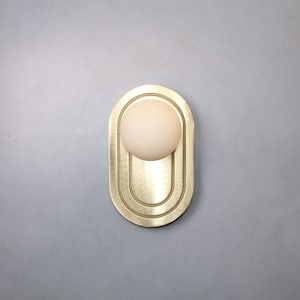 Ellipse Wall Sconce - Brass Globe Wall Lamp Vanity Light Fixture, Wall Lighting, Wall lamp, Wall Light , Small Wall Lighting