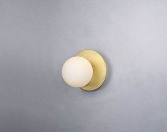 Brass Disc Wall Lighting - Brass Globe Wall Lamp Vanity Light Fixture, Wall Sconce, Wall lamp, Wall Light , Small Wall Lighting