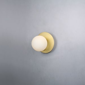 Brass Disc Wall Lighting - Brass Globe Wall Lamp Vanity Light Fixture, Wall Sconce, Wall lamp, Wall Light , Small Wall Lighting