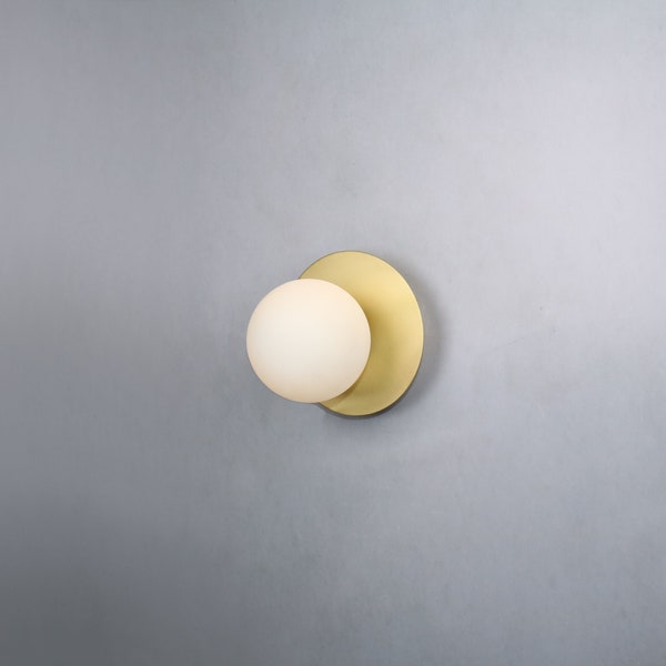 Messing Disc Wall Lighting - Brass Globe Wandlamp Vanity Light Armatuur, Wandkandelaar, Wandlamp, Wandlamp, Kleine Wandverlichting