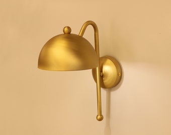 Modern Brass Gold Vanity Wall Sconce | Bathroom Bedroom Living Room Light Fixture