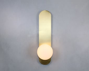 Ellipse Wall Lighting - Brass Gold Globe Wall Lamp Vanity Light Fixture, Wall Sconce, Wall lamp, Wall Light