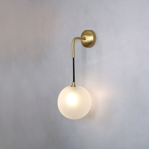 Desgin Wall Lighting - Brass Globe Wall Lamp Vanity Light Fixture, Wall Sconce, Wall lamp, Wall Light , Small Wall Lighting