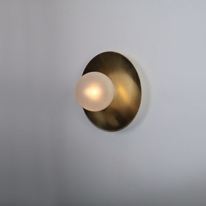 Brass Disc Wall Lighting - Sconce Globe Wall Lamp Vanity Light Fixture, Wall Sconce, Wall lamp disc, Wall Light , Small Wall Lighting