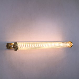 Bathroom Wall Sconce, Bathroom Light, Mid Century Modern, Brass Prism Wall Light, Bathroom Wall Light, Vanity Fixture, Modern Mirror Light