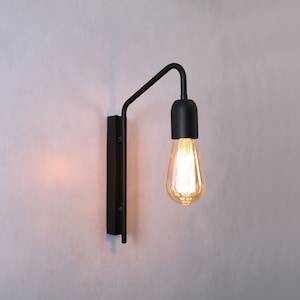 Black Wall Lighting - Brass Black Wall Lamp Vanity Light Fixture, Black Wall Light Sconce , Bedroom sconce